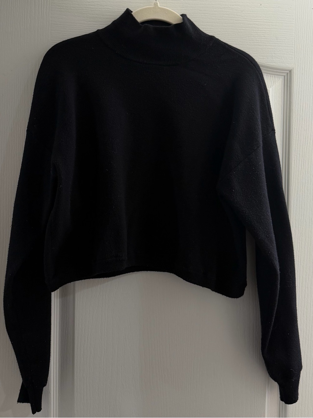 Sofia Richie x Bar III Black Ribbed Mock Neck Sweater